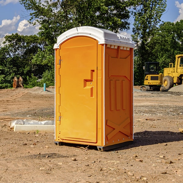 how often are the porta potties cleaned and serviced during a rental period in Canyon MN